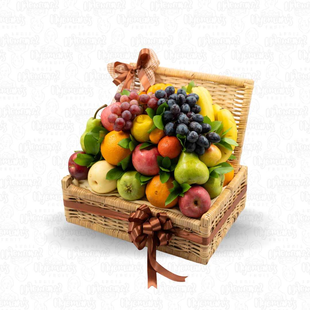 Camellia Shine Large Rattan Fruit Hamper Elegant Bali Fruit and Flower Basket"