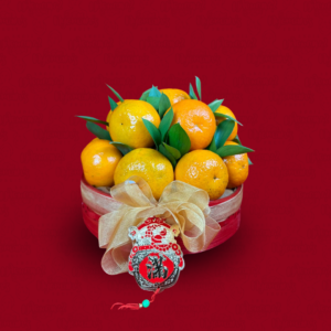 Imlek Special - Lucky Blooms Fruit Basket